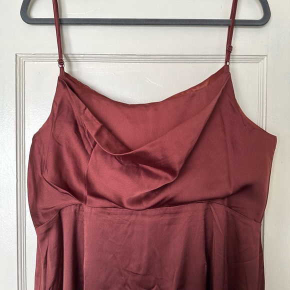 NWT Sugarlips Sydney Satin Gown | Size XL | Color: Cinnamon / Rust / Copper - Picture 7 of 7